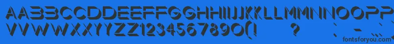 Floorlight Font – Black Fonts on Blue Background