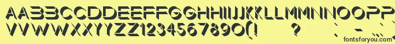Floorlight Font – Black Fonts on Yellow Background