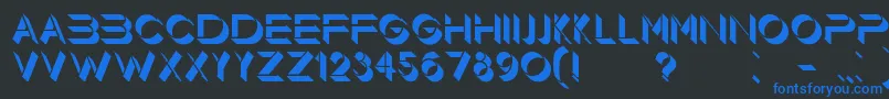 Floorlight Font – Blue Fonts on Black Background