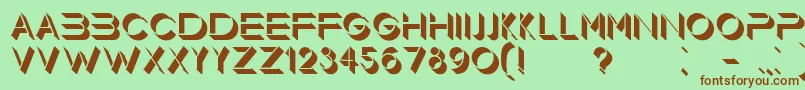 Floorlight Font – Brown Fonts on Green Background