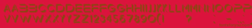 Floorlight Font – Brown Fonts on Red Background
