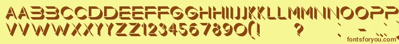 Floorlight Font – Brown Fonts on Yellow Background
