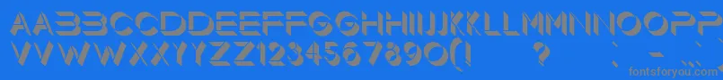 Floorlight Font – Gray Fonts on Blue Background