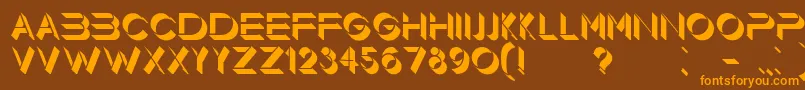 Floorlight Font – Orange Fonts on Brown Background
