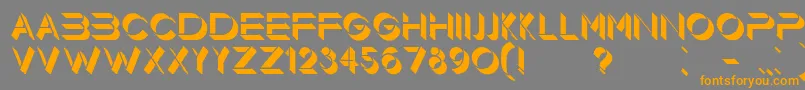 Floorlight Font – Orange Fonts on Gray Background