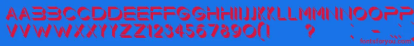 Floorlight Font – Red Fonts on Blue Background