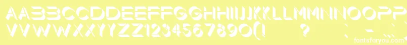 fuente Floorlight – Fuentes Blancas Sobre Fondo Amarillo