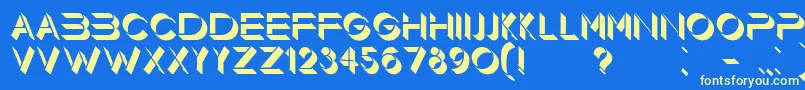 Floorlight Font – Yellow Fonts on Blue Background