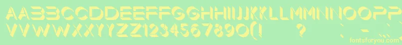 Floorlight Font – Yellow Fonts on Green Background