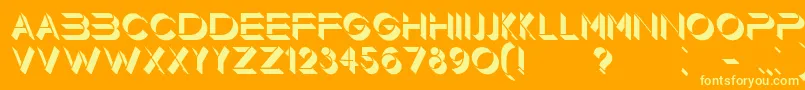 Floorlight Font – Yellow Fonts on Orange Background