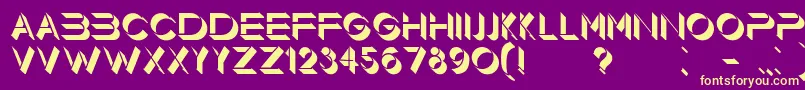 Floorlight Font – Yellow Fonts on Purple Background