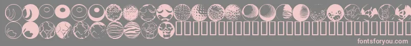 Fonte Fts13 – fontes rosa em um fundo cinza