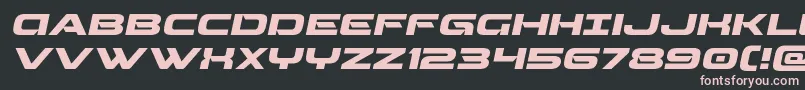 Beamweaponexpandital Font – Pink Fonts on Black Background