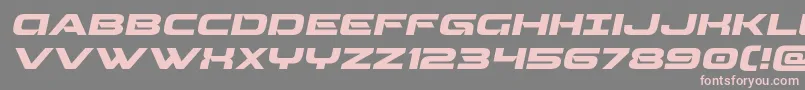 フォントBeamweaponexpandital – 灰色の背景にピンクのフォント