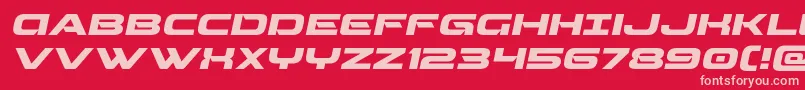 Beamweaponexpandital Font – Pink Fonts on Red Background