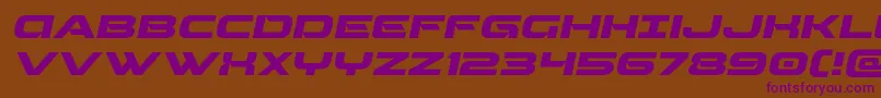 Beamweaponexpandital Font – Purple Fonts on Brown Background