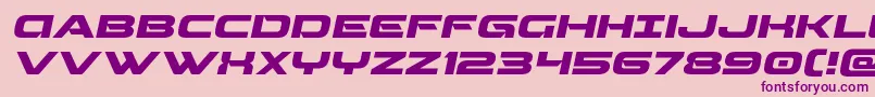 Beamweaponexpandital-Schriftart – Violette Schriften auf rosa Hintergrund