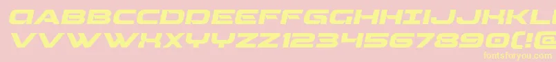 Beamweaponexpandital Font – Yellow Fonts on Pink Background