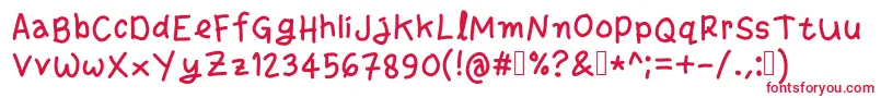 Gaplek Font – Red Fonts on White Background