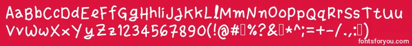 Gaplek Font – White Fonts on Red Background