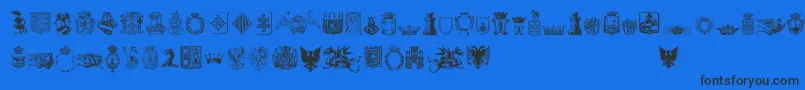 FreeMedieval Font – Black Fonts on Blue Background