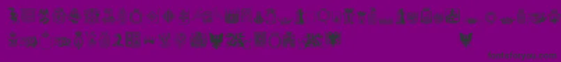 フォントFreeMedieval – 紫の背景に黒い文字