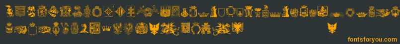 FreeMedieval Font – Orange Fonts on Black Background