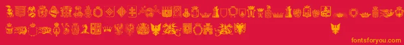 FreeMedieval Font – Orange Fonts on Red Background