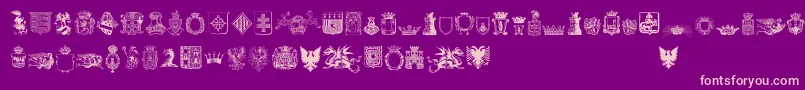 Fonte FreeMedieval – fontes rosa em um fundo violeta