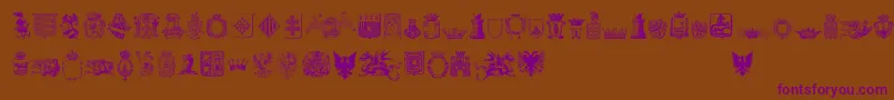 FreeMedieval Font – Purple Fonts on Brown Background