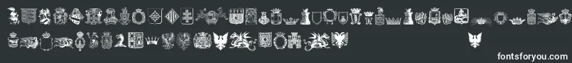 FreeMedieval-fontti – valkoiset fontit mustalla taustalla