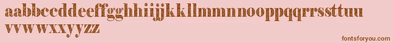 Filigrandemo-fontti – ruskeat fontit vaaleanpunaisella taustalla