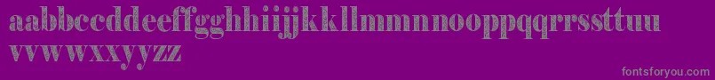 Filigrandemo-fontti – harmaat kirjasimet violetilla taustalla