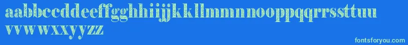 Filigrandemo Font – Green Fonts on Blue Background