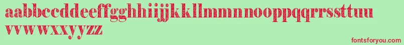 Filigrandemo Font – Red Fonts on Green Background