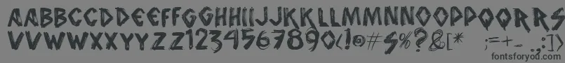 Vtksanimal2-Schriftart – Schwarze Schriften auf grauem Hintergrund