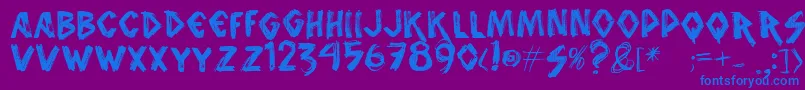 Vtksanimal2 Font – Blue Fonts on Purple Background