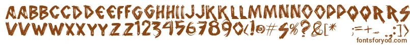 Vtksanimal2-fontti – ruskeat fontit valkoisella taustalla