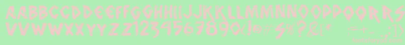 Vtksanimal2 Font – Pink Fonts on Green Background