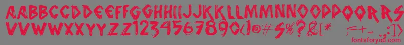 Vtksanimal2 Font – Red Fonts on Gray Background