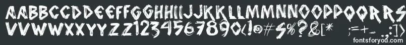 フォントVtksanimal2 – 黒い背景に白い文字