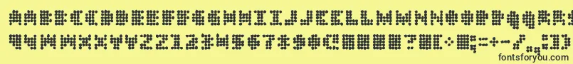 Dt 104 In Outbreak Font – Black Fonts on Yellow Background