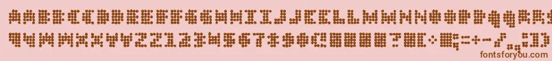 Dt 104 In Outbreak Font – Brown Fonts on Pink Background