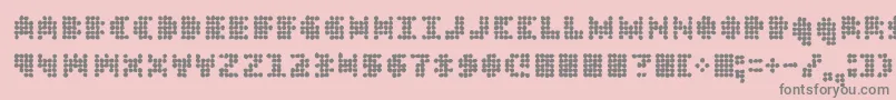 Dt 104 In Outbreak Font – Gray Fonts on Pink Background