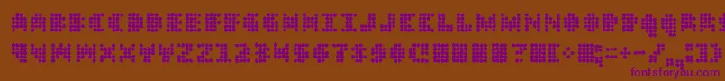 Dt 104 In Outbreak Font – Purple Fonts on Brown Background