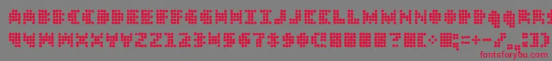 Dt 104 In Outbreak Font – Red Fonts on Gray Background