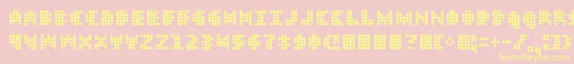 Dt 104 In Outbreak Font – Yellow Fonts on Pink Background