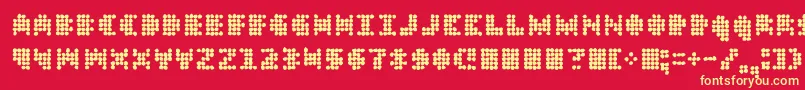 Dt 104 In Outbreak Font – Yellow Fonts on Red Background