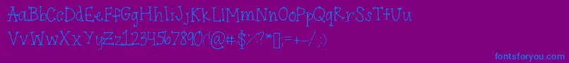 Endpoints-fontti – siniset fontit violetilla taustalla