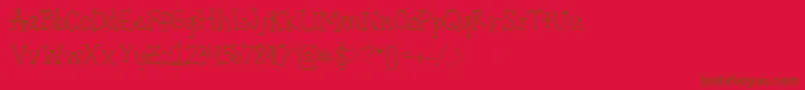 Endpoints Font – Brown Fonts on Red Background